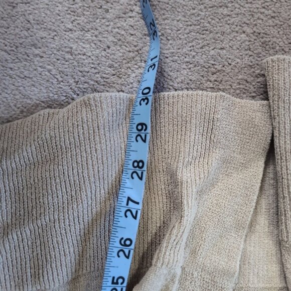 Dex Linen color Coastal Beach Boho Nature Forest Neutral Beige long Cardigan 1X - Picture 5 of 6